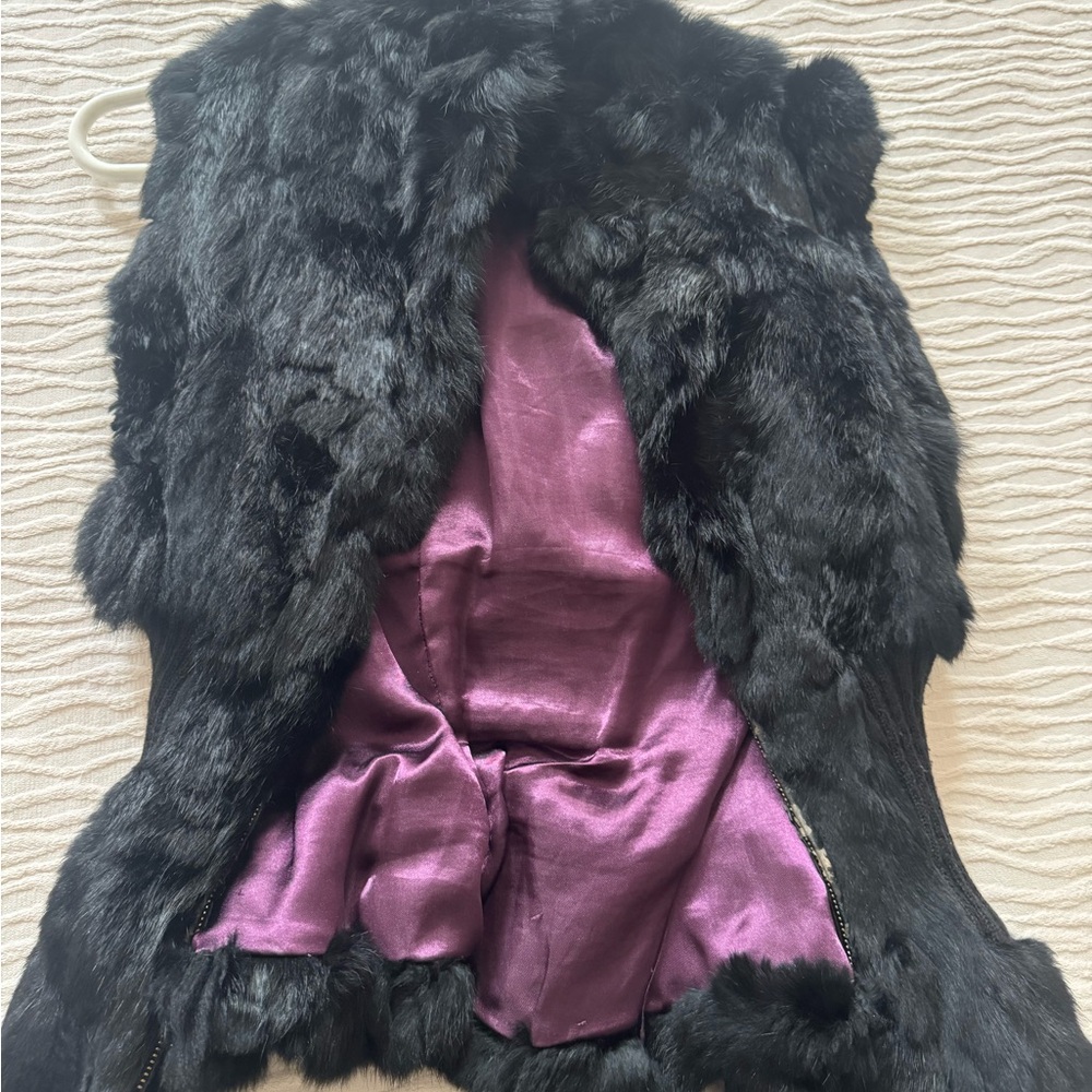Patrizia Luca  Fur Vest with Deep Purple Lining , Used